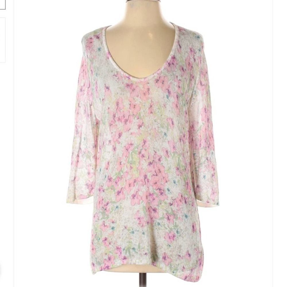 J. Jill Lightweight Floral Sweater